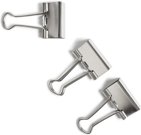 U Brands Small Binder Clips, Metallic Silver, Office Organization Supplies, 19mm, 72 Count in Kuwait