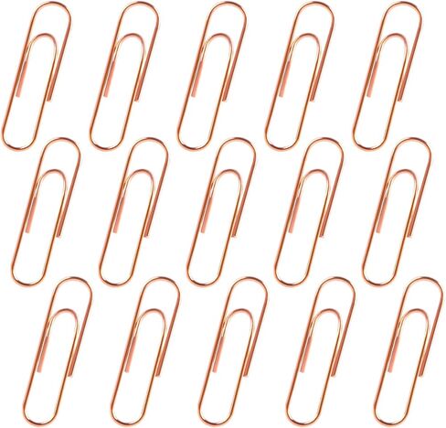 مشبك ورق ذهبي وردي 200 قطعة مشبك ورق من أسلاك الفولاذ ذو لمسة نهائية ناعمة 1.1 بوصة / 28 مم حجم متوسط ​​لتنظيم المستندات وتصنيف اللوازم المكتبية in Kuwait