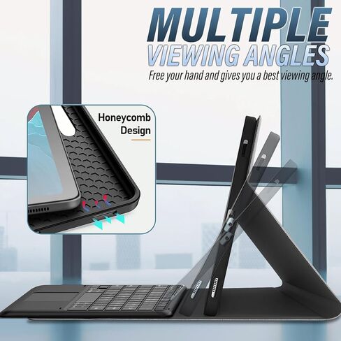 حافظة لوحة مفاتيح بإضاءة خلفية لجهاز Microsoft Surface Pro 7 Plus/Pro 7/ Pro 6/ Pro 5/ Pro 4 12.3 بوصة، لوحة مفاتيح لاسلكية بإضاءة خلفية 3 مناطق مع حافظة غطاء حامل نحيفة لجهاز Surface Pro 12.3 بوصة in Kuwait