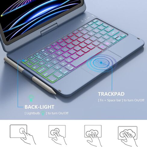 MMK for iPad Air 11 inch & Air 5th/ 4th Generation Case with Keyboard in Kuwait