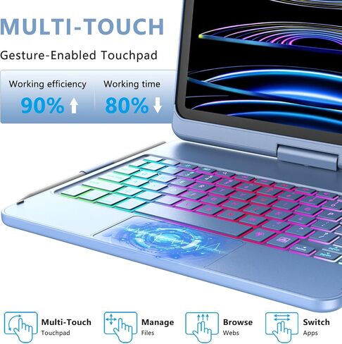 MMK for iPad Air 11 inch & Air 5th/ 4th Generation Case with Keyboard in Kuwait