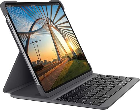 Logitech Slim Folio Pro Backlit Bluetooth Keyboard Case for iPad Pro 11-inch (1st, 2nd, 3rd, 4th gen - 2018, 2020, 2021, 2022) - Graphite (Renewed) in Saudi Arabia