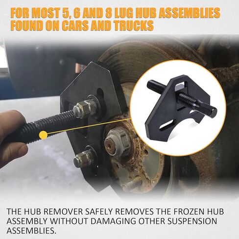 أداة إزالة المحور Wztepeng 40100 باللون الأسود فروزن متوافقة مع معظم محاور العجلات 5 و6 و8 في السيارات والشاحنات in Kuwait