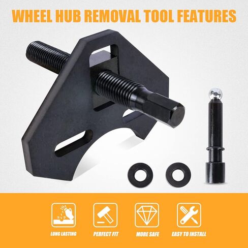 أداة إزالة المحور Wztepeng 40100 باللون الأسود فروزن متوافقة مع معظم محاور العجلات 5 و6 و8 في السيارات والشاحنات in Kuwait