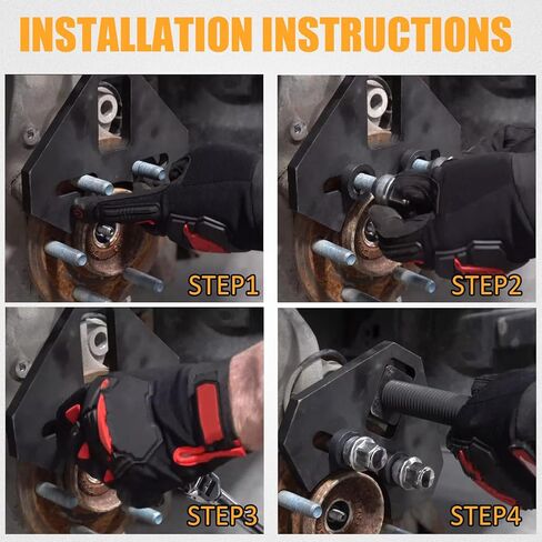 أداة إزالة المحور Wztepeng 40100 باللون الأسود فروزن متوافقة مع معظم محاور العجلات 5 و6 و8 في السيارات والشاحنات in Kuwait