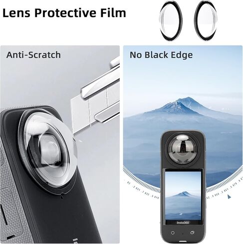 5 in 1 Camera Protective Accessories Kit for Insta360 X3 - with Protective Case, Small tripod, Silicone Protective Case, Tempered Glass Protective Film, Sticky Lens Guard in Saudi Arabia