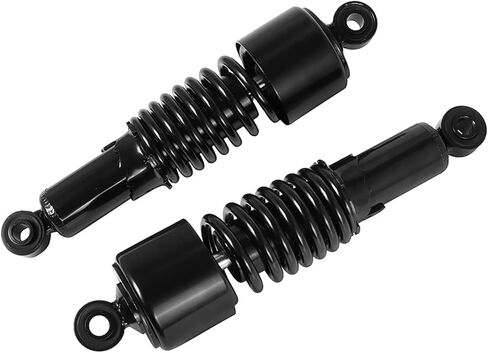 طقم خفض الصدمات الخلفية 10.5 بوصة 267 مم متوافق مع Harley Sportster 883 1200 1988-2003 & 2004-202 (أسود) in Kuwait