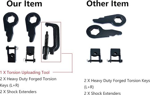 8 مفاتيح رفع MILELAKE 1 "-3" مفتاح قضبان الالتواء وأداة تفريغ شريط الالتواء مع أقواس موسعات الصدمات in Kuwait