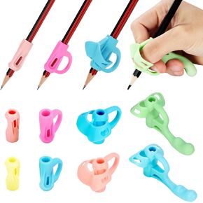 Ergonomic Pencil Grips 36 Packs with 8 Colors, Hollow Trigonal Pencil Holders for Kids Handwriting, Silicone Pencil Grippers, Toddler Pencil Cushion, Gel Pen Grips for Adults Writing Aid in Saudi Arabia