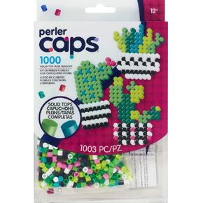 Perler 80-54656 Solid-Top Cap Fuse Beads, 1006pcs, Unicorn Pattern Starter Kit