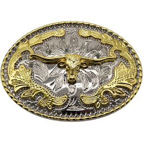 WMG Bull Head Cowboy Rodeo Western Large Longhorn Gold Tone Cowboy Bull Unisex Fashion Belt Buckle in Kuwait