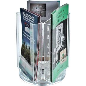 Azar 252320 Three Pocket Letter Size Holder on Revolving Base