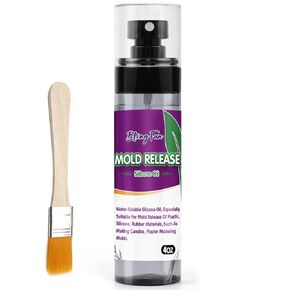 4Oz Molds Release Spray for Candle Making and Epoxy Resin, Fast-Drying Silicone Oil Releaser, Non-Stick Professional Molds Release Agent, Promotes Mold Longevity, Withstands High Temperature (1)