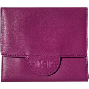Big Skinny Women's Trixie Leather Tri-Fold Slim Wallet, Holds Up to 30 Cards