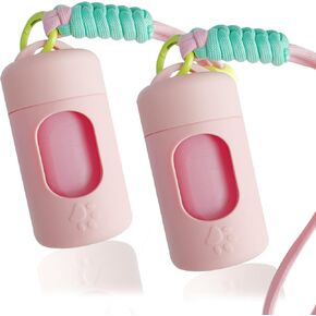 Poop Bags Holder with Portable Colorful Lanyard, Soft-touch Dog Poop Bags Dispenser Dog Walking Accessories