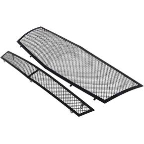 APS Compatible with Cadillac CTS 2008-2013 & 11-14 CTS Coupe Stainless Steel Black Mesh Grille Insert Combo S18-H86777A