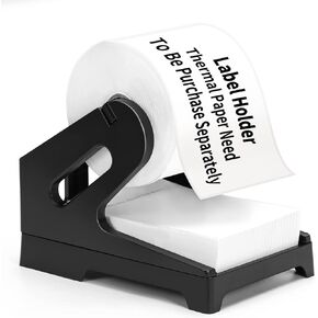 ASprink Label Holder, Thermal Label Holder for Fan-Fold and Rolls Labels, Shipping Label Roll Holder, Work with Desktop Label Printer and for Office and Home