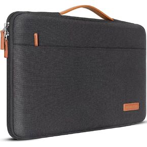 DOMISO 16 inch Laptop Sleeve Canvas Notebook Portable Carrying Bag Case Handbag for 16" Dell/HP Pavilion Envy/ThinkPad IdeaPad/ASUS Vivobook,Pink