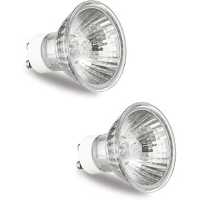 GU10 Halogen Bulb 120V 50W Halogen Light Bulbs for Candle Warmer Lamp, GU10+C, MR16 with Glass Cover, 2700K Warm White, Dimmable, Pack of 6