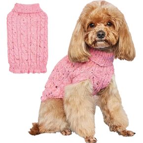 سترة الكلب الكلب الصوفي للكلاب الصغيرة متماسكة ناعمة جرو دافئة ملابس شتاء للحيوانات الأليفة البالوفرات الكلب متماسكة suéter perros (كبيرة ، أرجوانية) in Kuwait