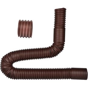 7ft Long Gutter Downspout Extensions, Outer diameter 3" Gutter Extensions for Downspout,Flexible Drainage Pipe Suitable for 2"×3" and 3"×4" Downspout,Flexible Pipe Stretched Length 7ft (2 Pack)