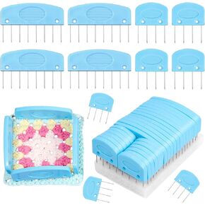 25 Pcs Crochet Blocking Pins Kits, Purple Knit Blocking Combs Knit Blocking Combs for Blocking Knitting, Crochet, Lace or Needlework Projects, Knitting Blockers Pins for Blocking Mats