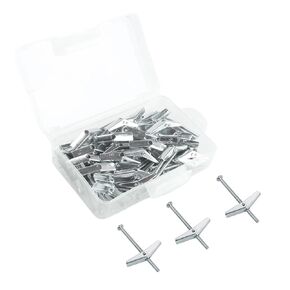 1/8X2-Inch Toggle Bolt and Wing Nut for Hanging Heavy Items on Drywall (50 Pack)