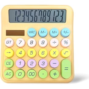 Cute Desktop Calculator, 12 Digits Large Calculator with Clear LCD Display and Large Button, Solar/Battery Powered, Basic Calculator for Business, Office, Home, School, Class (Purple) in Kuwait
