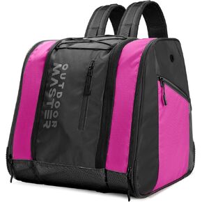 OutdoorMaster 38L Ski Boot Bag, Air Travel Snowboard Boot Backpack with Waterproof Bottom for Ski Helmet, Goggles and Gloves