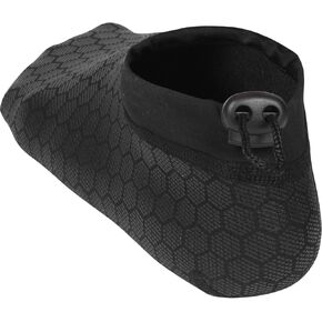 Neoprene Reef Booties with Ankle Drawstring - 1.0mm Thick Water Socks for Surfing, Wakeboarding, Waterskiing & All Watersports - Non-Slip, Secure Fit, and Lightweight Black (Men 37, 5-7)