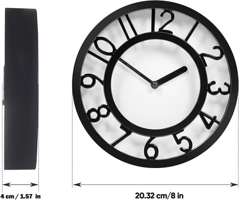 Small Wall Clocks for Living Room,8 Inch Modern Wall Clock Battery Operated,Non Ticking Silent Wall Clock for Bedroom,Office,Kitchen,Farmhouse,White in Saudi Arabia