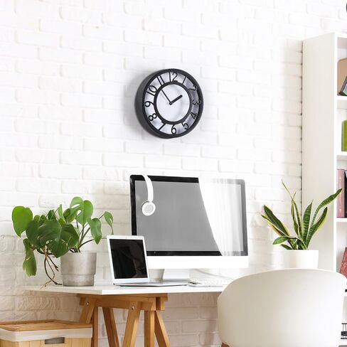 Small Wall Clocks for Living Room,8 Inch Modern Wall Clock Battery Operated,Non Ticking Silent Wall Clock for Bedroom,Office,Kitchen,Farmhouse,White in Saudi Arabia