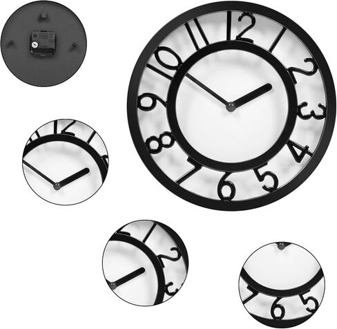 Small Wall Clocks for Living Room,8 Inch Modern Wall Clock Battery Operated,Non Ticking Silent Wall Clock for Bedroom,Office,Kitchen,Farmhouse,White in Saudi Arabia