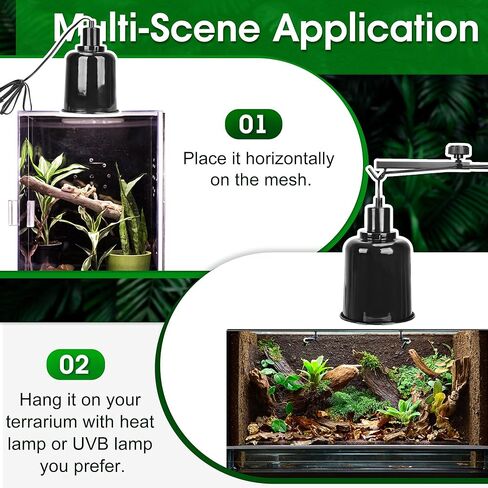 2 حزمة الزواحف قبة الغلاف غطاء ضوء الظل ، 8.5 بوصة الزواحف العميقة الإضاءة قبة تركيبات ، الألومنيوم لزواحف الزواحف مع مقبس السيراميك والمفتاح الفردي (لم يتم تضمين المصابيح) in Kuwait