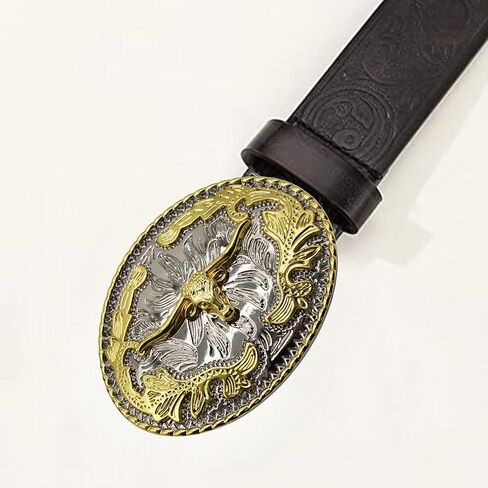 WMG Bull Head Cowboy Rodeo Western Large Longhorn Gold Tone Cowboy Bull Unisex Fashion Belt Buckle in Kuwait