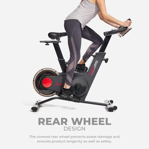 Sunny Health & Fitness Magnetic Rear Belt Drive Indoor Cycling Exercise Bike with RPM Cadence Sensor - SF-B1709, Black in Saudi Arabia