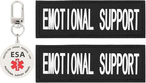 ESA Dog ID Tags Emotional Support Animal Double Side Engraved Protected Under Federal Law with Medical Alert Symbol Easily Attach to Dog Collar, Harness (Medium-1.18 inch) in Kuwait