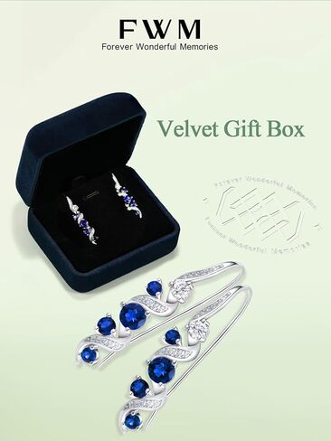 Moissanite/Emerald/Sapphire/Ruby Long Dangle Earrings for Women, Solid 925 Sterling Silver, Luxury Spiral Threader/Teardrop Drop Earrings, Anniversary Birthday Mother's Day Idea Gift for Her in Kuwait