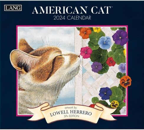 Lang, American Cat 2025 Wall Calendar by Lowell Herrero in Kuwait