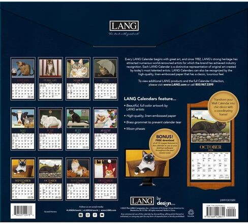Lang, American Cat 2025 Wall Calendar by Lowell Herrero in Kuwait