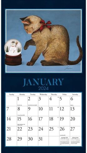 Lang, American Cat 2025 Wall Calendar by Lowell Herrero in Kuwait