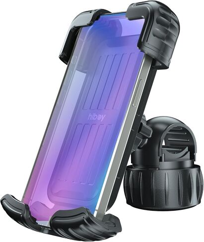 Hiboy Motorcycle Phone Mount Holder - Upgrade Vibration Dampener - 360° Rotatable Bicycle Phone Holder, Bike Scooter Handlebar Phone Clip for 5.1" - 6.8" Smartphones in Kuwait