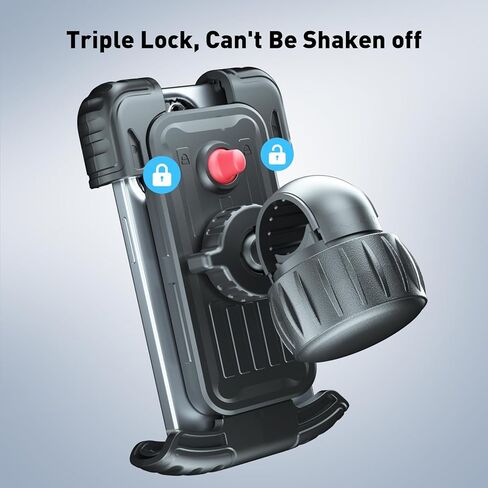 Hiboy Motorcycle Phone Mount Holder - Upgrade Vibration Dampener - 360° Rotatable Bicycle Phone Holder, Bike Scooter Handlebar Phone Clip for 5.1" - 6.8" Smartphones in Kuwait