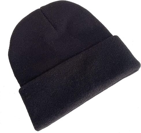 NPQQUAN 2 Packs Unisex Beanie Hats for Men Women Winter Knit Beanies Black+DarkBeige in Saudi Arabia