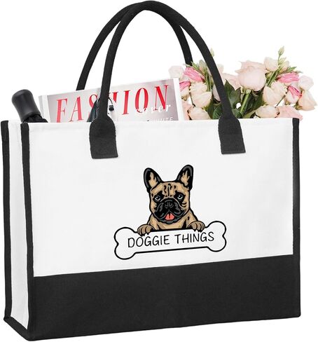 Golden Retriever Doggie Things Canvas Tote Bag Canvas Beach Bag for Women, Dog Lovers Gifts for Women, Birthday Christmas Cute Golden Gifts For Dog Mom, Dog Carrying Bag Dog Travel Bags. (021) in Saudi Arabia