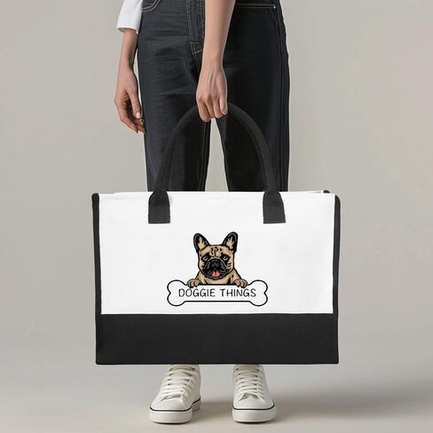 Golden Retriever Doggie Things Canvas Tote Bag Canvas Beach Bag for Women, Dog Lovers Gifts for Women, Birthday Christmas Cute Golden Gifts For Dog Mom, Dog Carrying Bag Dog Travel Bags. (021) in Saudi Arabia
