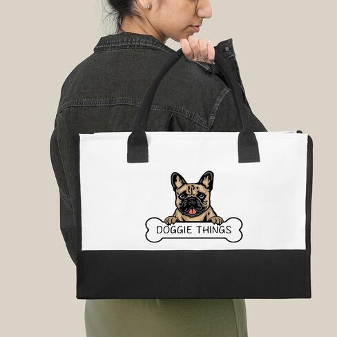 Golden Retriever Doggie Things Canvas Tote Bag Canvas Beach Bag for Women, Dog Lovers Gifts for Women, Birthday Christmas Cute Golden Gifts For Dog Mom, Dog Carrying Bag Dog Travel Bags. (021) in Saudi Arabia