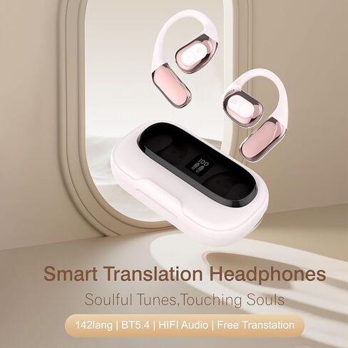 GoBudsGo Language Translator Earbuds 3 - in - 1 AI Translator Earbuds, HD Sound, 60 H Long Battery, Translating Earbuds Real Time Two-Way, Translation Earbuds Ideal for Travel/Business/Learning in Kuwait