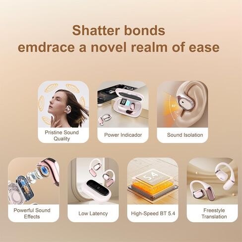 GoBudsGo Language Translator Earbuds 3 - in - 1 AI Translator Earbuds, HD Sound, 60 H Long Battery, Translating Earbuds Real Time Two-Way, Translation Earbuds Ideal for Travel/Business/Learning in Kuwait