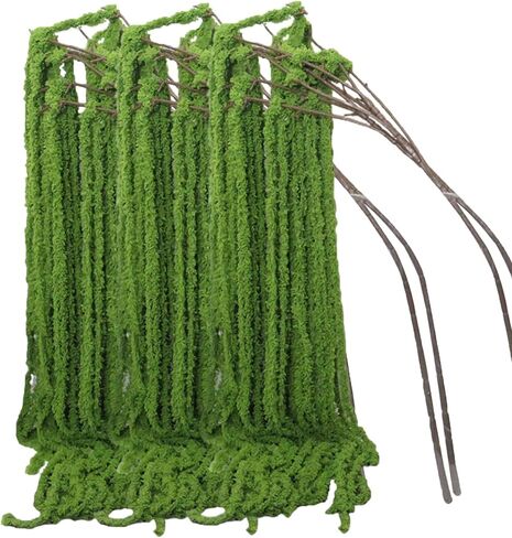 22" Artificial Amaranthus 2pcs Lifelike Fake Jolie Yarn Hanging Flowers with Branch Green Amaranthus Plant Greenery for Vase Bouquets Home Office Wedding Decor. in Saudi Arabia